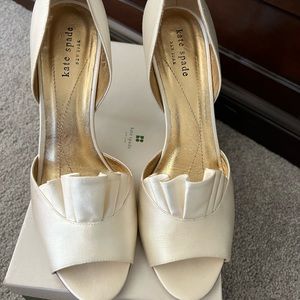 Kate Spade New York satin Ivory heels